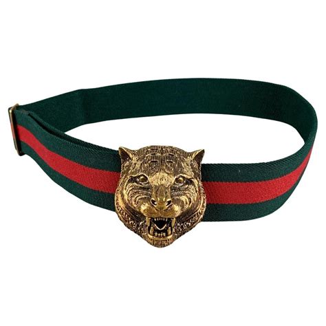 gucci feline head belt for sale